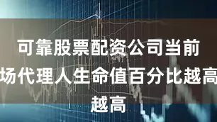可靠股票配资公司当前场代理人生命值百分比越高